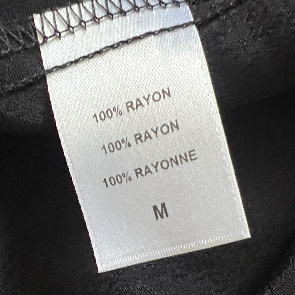 NWT Rachel Pally Rayon Silvia Top Black Long Sleeves in Size M - Picture 14 of 16